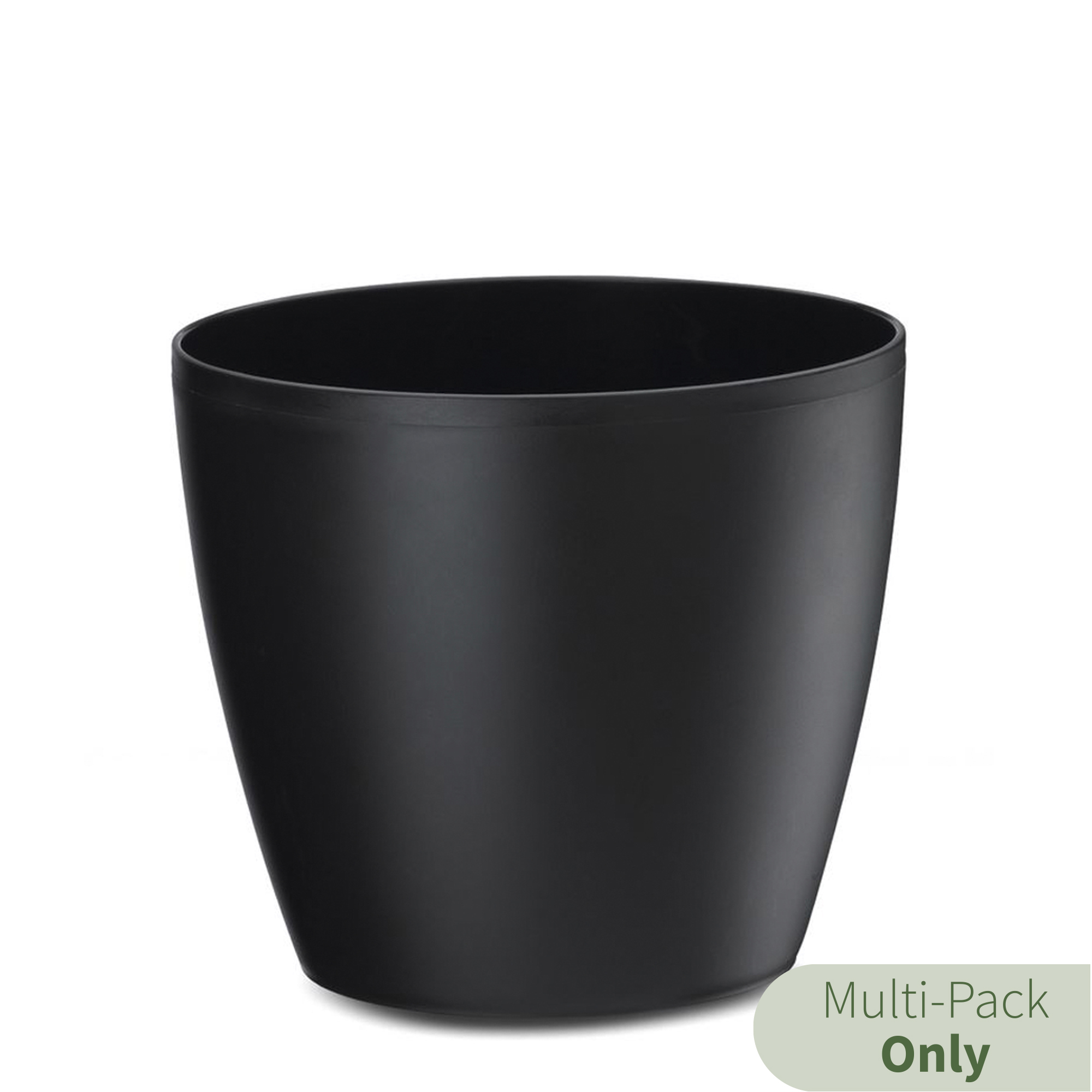 Crescent Brand, Eva 7.1ft.' Indoor Modern Pot (Black) Case of 6 Container Length 7.1 in, Container Width 7.1 in, Material Molded Plastic, Model# AZ010794C